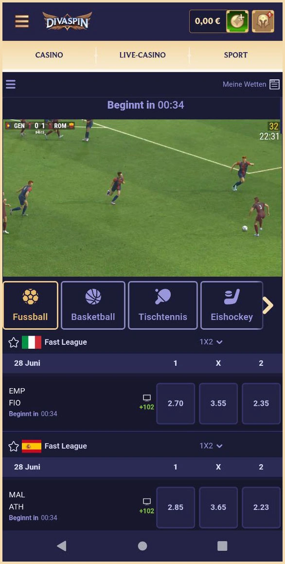 Live-E-Sport-Events bei Divaspin