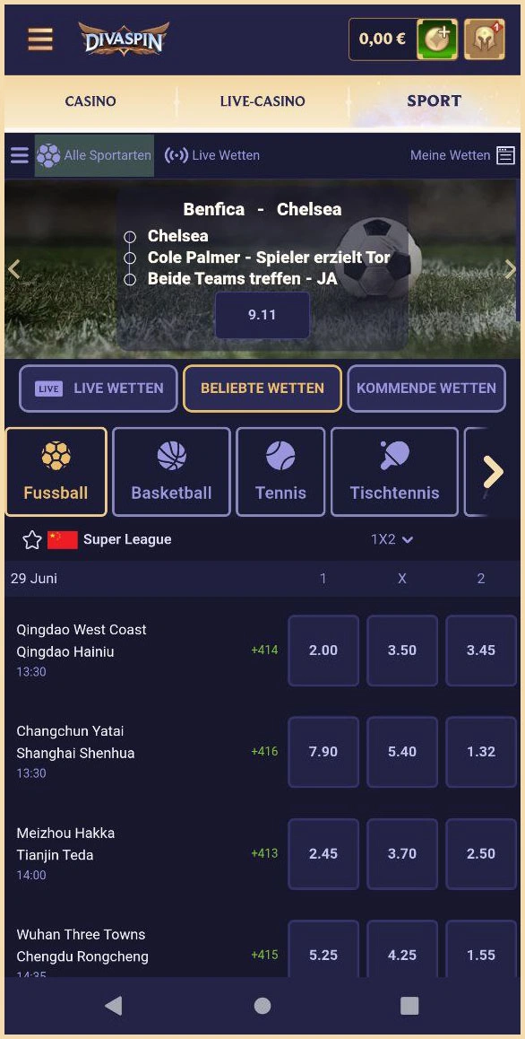 Echtzeit-Live-Wetten auf Sportereignisse